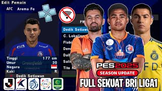 RILIS eFootball PES ASIA 2025 PPSSPP Full Update BRI Liga1 amp Full Asia Camera PS5 Android Offline [upl. by Maice613]