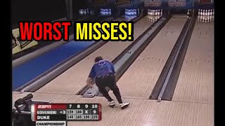 Proof that pro bowlers are human Worst bowling misses [upl. by Gilligan]