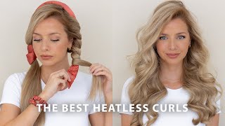 NEW Heatless Curls Tutorial 💙 ROBE CURLS UPDATED [upl. by Pilihp]