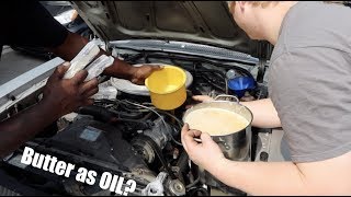 Can you use BUTTER as ENGINE OIL [upl. by Sinai]