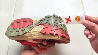 Ingenious method of repairing broken shoes  Trick and Tips [upl. by Oilla]