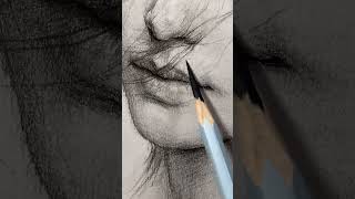 Have you ever used hard charcoal to draw hair drawing drawingtutorial pencildrawingtechniques [upl. by Marysa]