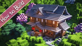 OSHACRA Part71 How to build Traditional Japanese Inn おしゃクラ！旅館の作り方（Minecraft） [upl. by Neelon128]