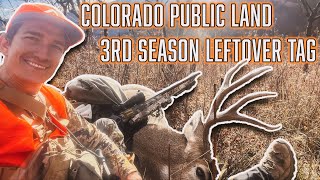 Mule Deer Hunting Colorado PUBLIC LAND  3rd season leftover rifle tag [upl. by Inalel]