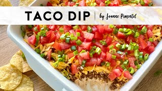 TACO DIP  5 LAYER DIP  BETTER THAN MY 7 LAYER DIP [upl. by Neelsaj]