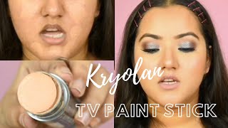 Kryolan Tv Paint Stick Review And Use  Shade FS36 [upl. by Goodson]