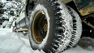 Snow Test Challenge BF Goodrich Commercial Traction Tires 23585R16 on Duramax Dually [upl. by Virgil]