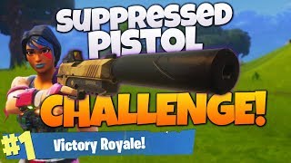 NEW Suppressed Pistol ONLY WIN on Fortnite Fortnite Pistol Only Challenge Victory Royale [upl. by Mellitz]