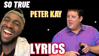 Misheard Lyrics  Peter Kay REACTION [upl. by Arinay]