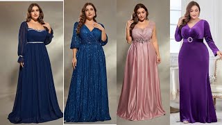 Most Beautiful And Elegant Plus Size Mother Of The Bride Long Stylish Evening Online Dresses Gown [upl. by Ymma]