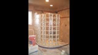 Installing a Glass Block Curved Shower Wall [upl. by Brandais810]