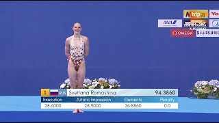 Todo Sincro Solo Técnico Svetlana Romashina Mundial Kazan 2015 [upl. by Dominic]