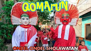 ONDEL ONDEL SHOLAWATAN  SHOLAWAT QOMARUN  ONDEL ONDEL BETAWI KELILING KAMPUNG [upl. by Norbie]