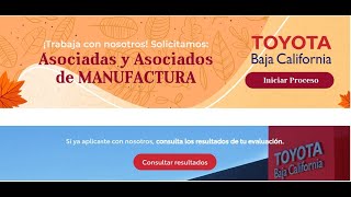 Toyota bc tijuana esta contratando asociados y asociadas un buen empleo te espera [upl. by Letram]