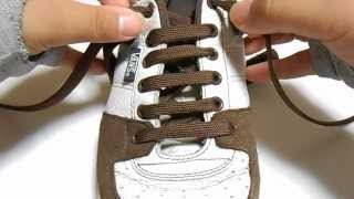 靴紐の結び方 パラレル Shoe Lacing Methods  Parallel  Straight [upl. by Ahseuqram]