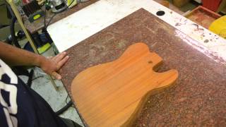 Luthier Wood Review Padauk  Padouk African hardwood with great tap tone for guitar body tonewood [upl. by Ainirtak]