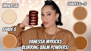 DANESSA MYRICKS YUMMY SKIN BLURRING BALM POWDERS  Shades Universal 5  8  8HR Wear Test [upl. by Attemaj]