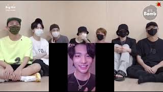 bts reaction Hyunjin tiktok [upl. by Nanfa930]