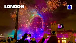 London’s 2023 fireworks 🇬🇧 New Years Eve Fireworks 🎆 2022  2023  NYE  4K HDR withlovefromlondon [upl. by Cusick]