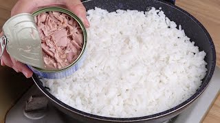 ¿Tienes arroz y atún enlatado en casa Haz esta receta súper fácil [upl. by Kennith]