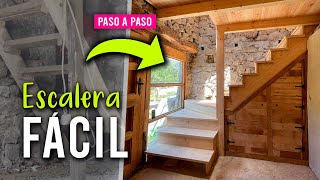 44 🔥 Cómo hacer una ESCALERA de madera FÁCIL Paso a paso [upl. by Sheline]