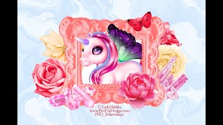 Picsfordesign PSP Tagging Tutorial quotButterfly unicornquot Corel PaintShop Pro [upl. by Standford]