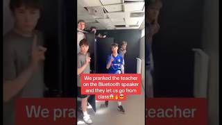 English or Spanish😂😎prank school teacher reaction englishorspanish popular speaker lol [upl. by Tiffa]