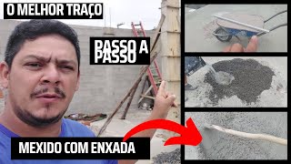 ✅ O MELHOR TRAÇO DE CONCRETO VIRADO NA ENXADA PASSO A PASSO [upl. by Narih]