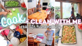 WHOLE HOUSE CLEAN WITH ME AND COOK WITH ME  EASY DINNER IDEA [upl. by Cattier]