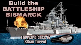 Build the battleship bismarckPart 1 decking amp turret [upl. by Ulah]