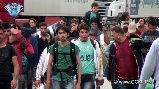 5 9 2015  Flüchtlinge in Nickelsdorf  CCMTVat [upl. by Sherris]