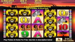 Double Free Spins On 50 Lions  New Zealand Pokies [upl. by Zolly]