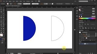 How to Draw a Half Circle in Adobe Illustrator [upl. by Arramahs]