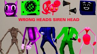 WRONG HEADS SIREN HEAD CARTOON CAT SPEAKERMAN TVMAN MOMMY LONG LEGS \ Funny LHBN [upl. by Nivrehs]