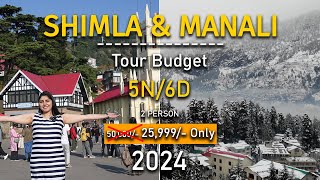 SHIMLAMANALI Tour Budget 2024 5N6D Only 25999 for 2 Person  Call Us 7650888765 [upl. by Antoine]