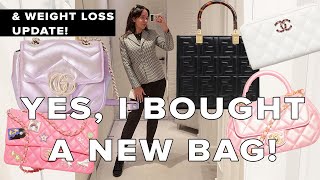 VLOG Choosing a New Designer Bag COME SHOPPING WITH ME amp Weight Loss Update AD [upl. by Rehpetsirhc112]