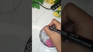 Floral mandala ✨️🪷✨️ sweetheart artandcraft art trending viralshorts trend cuteillustration [upl. by Ahsirtak]