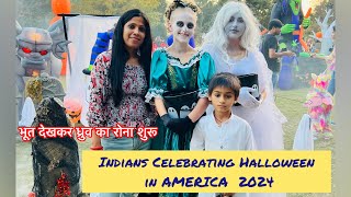 Desi Indian Celebrating Halloween in America  Halloween Hindi vlogs from usa  Indians in USA🇺🇸🎃 [upl. by Namrej]