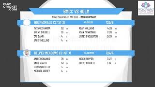 Derbyshire County CL  Div 2  Belper Meadows CC 1st XI v Holmesfield CC 1st XI [upl. by Afira]