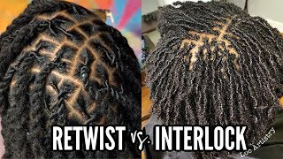 Interlocking vs Retwisting Locs PROS amp CONS  My Entire Experience [upl. by Eelnayr700]