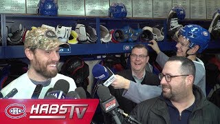 Jesperi Kotkaniemi trolls Shea Weber after practice [upl. by Adlez]