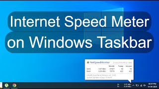 How to Add Internet Speed Meter on Windows Taskbar [upl. by Hussey]