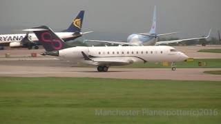 Bombardier Global 500 Zetta Jet N588ZJ At Manchester Airport On The 16072016 [upl. by Liagiba334]