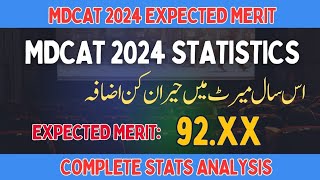 MDCAT 2024 CUT OFF MERIT  SHOCKING STATS OF MDCAT 2024  UHS MDCAT 2024 EXPECTED MERIT IS 92XX [upl. by Eiramrefinnej]