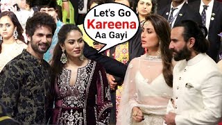 Shahid Kapoor IGNORES Kareena Kapoor At Isha Ambani Wedding Ceremony [upl. by Suidaht404]