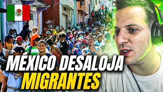 FUERZAS MEXICANAS DESALOJAN A MIGRANTES VARADOS EEUU 🇺🇸 se HARA CARGO ¡FRONTERA EN CRISIS 🇲🇽 [upl. by Leffert886]