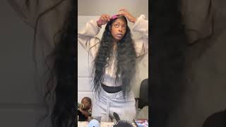 30 inch Quick Weave Install ❤️ trending influencer birthdayhairstyle aqarius quickweave [upl. by Eada]