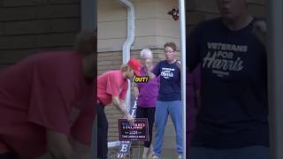 Bro’s Hysterically Evil Trump Sign Prank 🤣 [upl. by Mharg]