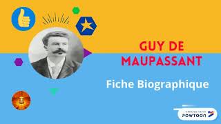 Guy de Maupassant Petite fiche biographique [upl. by Eedissac]