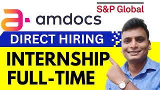 Immediate Joining  Best opportunity Amdocs SampP Global hiring Students And Freshers 2024 2023 2025 [upl. by Sindee930]